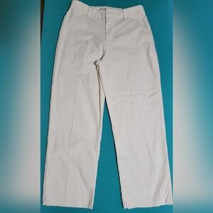 Frank and Eileen Italian Perfomance Linen Kinsale Trouser Crop White Size 8